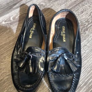 Black Cole Haan slip on men’s shoe. Size 8.5